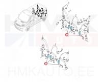 Turvavöö vastus sisemine 2- ja 3-s istmerida OEM Renault Trafic 2001-