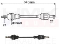 Veovõll komplektne vasak Renault Clio III