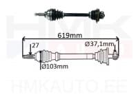 Veovõll komplektne vasak Renault Espace IV 2,2 DCI