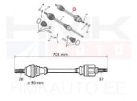 Veovõll komplektne vasak Jumpy/Expert/Scudo 2016-