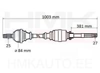 Veovõll parem Renault Megane IV 1,2TCe 2015- DW5 Automaatkast