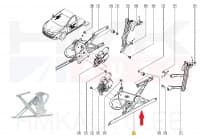 Klaasitõstuk eesmine vasak (elektriline, ilma mootorita) Renault Megane III / Clio III