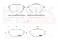 Piduriklotside komplekt tagumine Citroen Berlingo 2018-, C4, C4 Picasso/ Peugeot 208, 2008, 308 , 408 , 3008, 508, Rifter