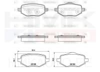 Piduriklotside komplekt tagumine Citroen C4 / Peugeot 2008,208 2019-
