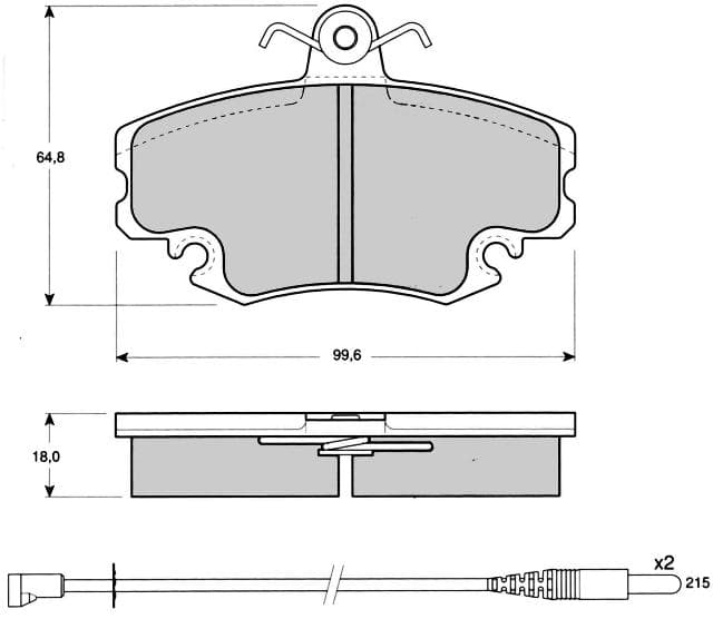Piduriklotside komplekt eesmine Renault Clio II/Megane