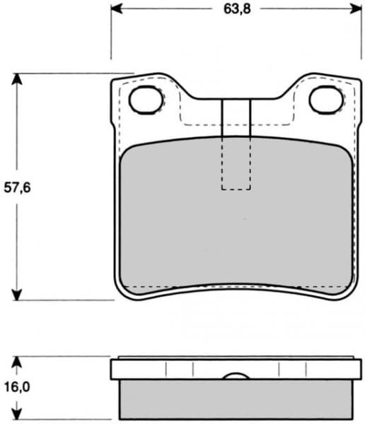 Piduriklotside komplekt tagumine Peugeot 406/607