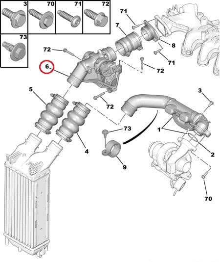 Drosselklapp OEM PSA 1,6HDi