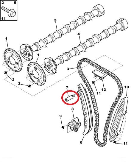 Ketitalla kinnituspolt OEM Jumper/Boxer/Ducato 2,2HDI 2006-