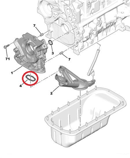 Õlivõtturi tihend OEM PSA 1,4-1,6HDI