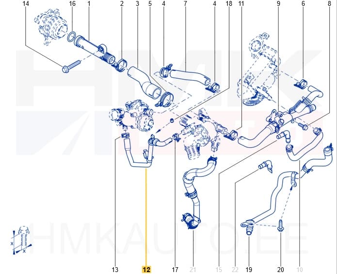 Jahutusvedeliku lõdvik OEM Renault 1,6dCi
