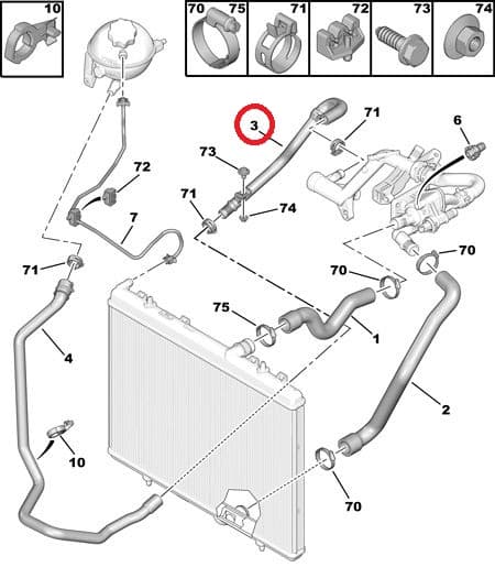 Jahutusvedeliku lõdvik OEM PSA