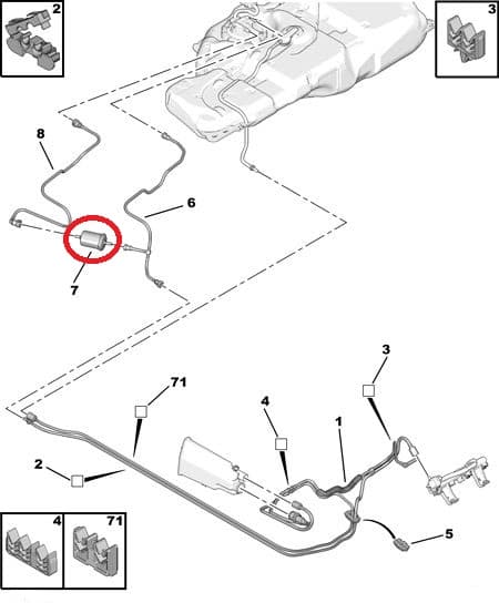 Kütusefilter OEM Citroen/Peugeot/Renault 10tk.