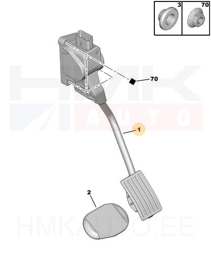 Elektriline gaasipedaal OEM Citroen/Peugeot