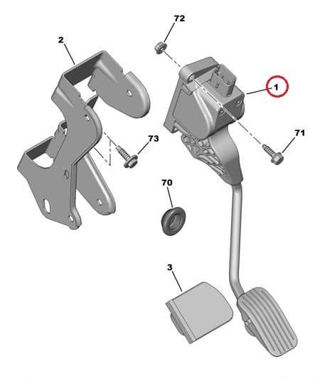 Elektriline gaasipedaal OEM Berlingo/Partner 02-08