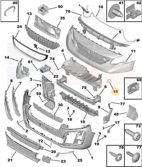 Tulepesuri kate vasak OEM Peugeot Expert/Traveller 2016-