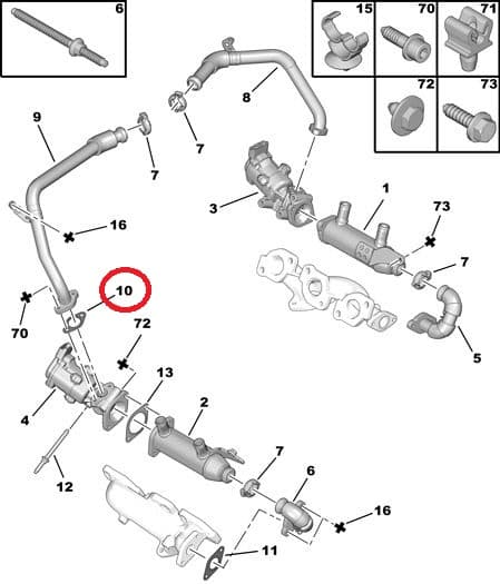 EGR klapi tihend OEM Citroen/Peugeot 2,7HDI