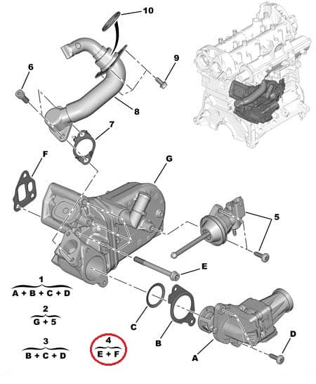 EGR klapi tihend OEM Citroen Nemo/Peugeot Bipper 1,3HDI