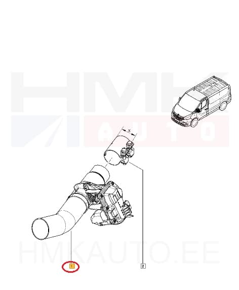 Heitgaaside klapp OEM Renault Trafic 2014- Euro5