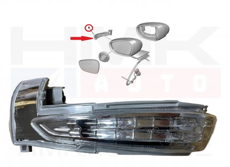 Suunatuli peeglis vasak Citroen C3, C5, DS3 /Peugeot 508