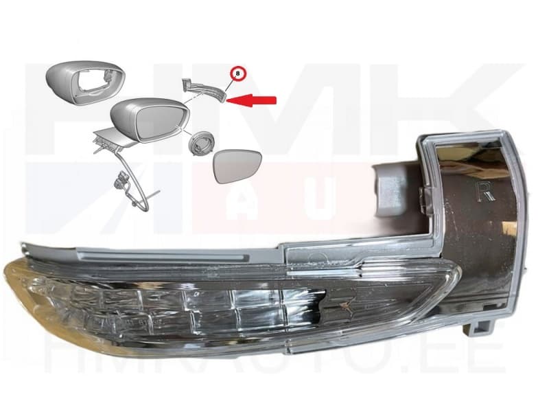 Suunatuli peeglis parem Citroen C3, C5, DS3 /Peugeot 508
