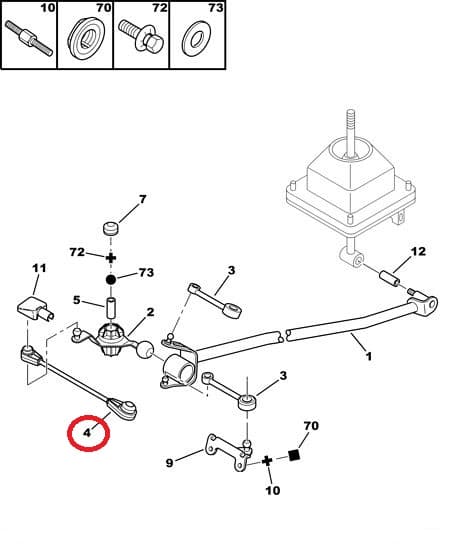 Käiguhoovastiku varras OEM Peugeot 406