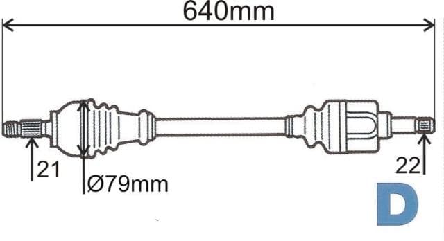 Veovõll komplektne vasak Citroen C3 1.4