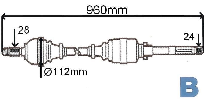 Veovõll komplektne parem Jumpy/Expert/Scudo 1,6HDI 2007-