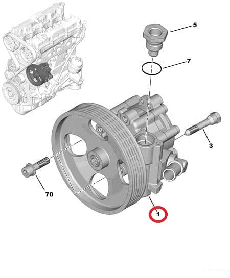 Roolivõimendi pump OEM Berlingo/Partner 1,6HDI 2008-