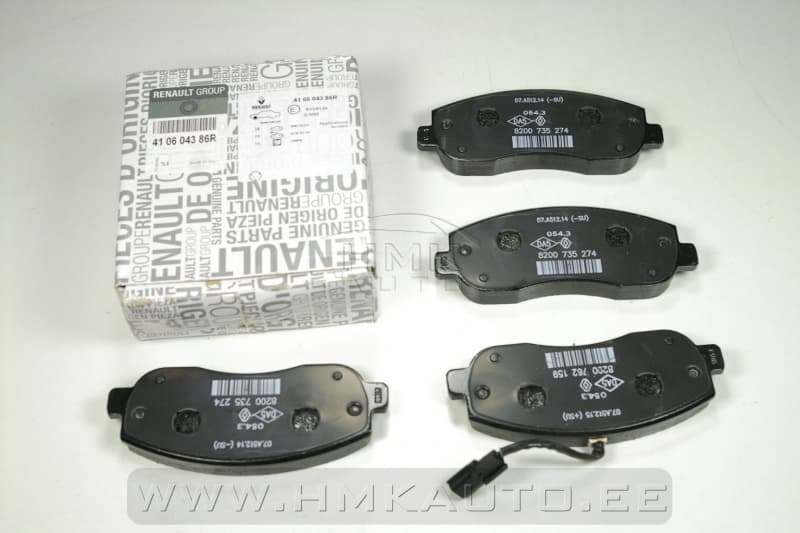 Piduriklotside komplekt eesmine OEM Renault Master 2010-