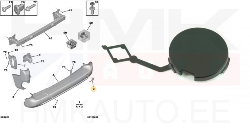Puksiirava kate tagastanges Partner/Berlingo 2018-
