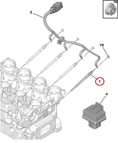 Eelsüüteküünal OEM Citroen/Peugeot 1,4HDI / 1,6HDI