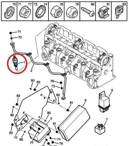 Eelsüüteküünal OEM Citroen/Peugeot 1,9D DW8