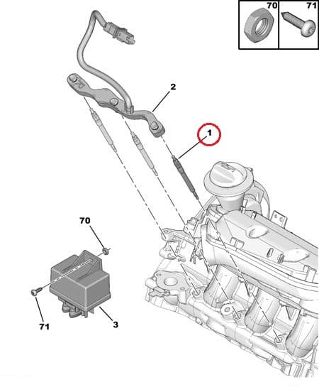 Eelsüüteküünal OEM Citroen/Peugeot 2,7HDi
