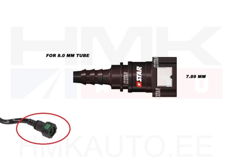 Kütusetoru kiirliide 7,89X8mm (sirge)