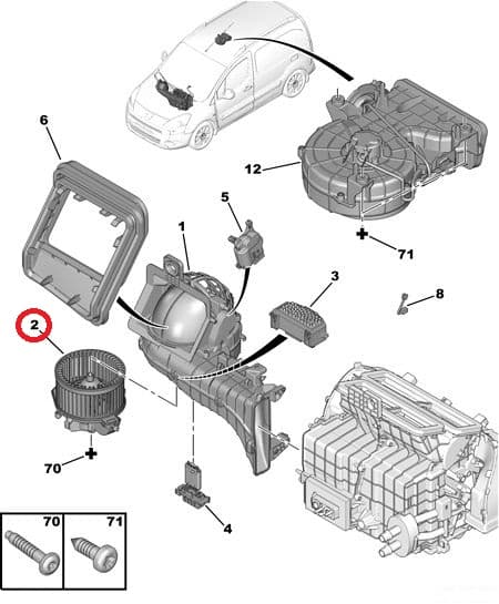 Salongiventilaator OEM C4 Picasso, Partner/Berlingo 08-