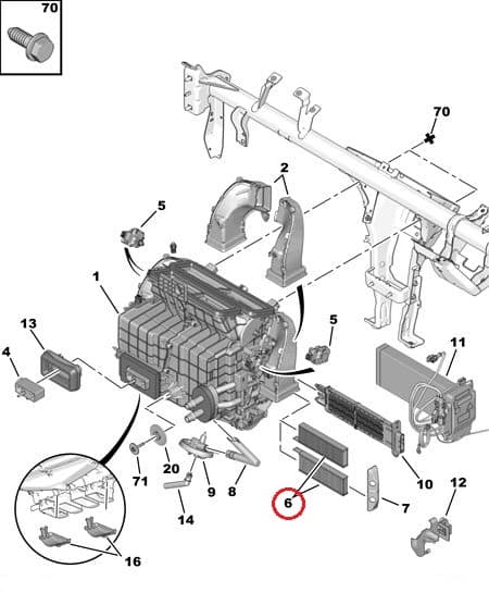 Salongiõhu filter Berlingo/Partner/C4 Picasso