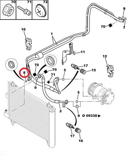 A/C toru tihend OEM Citroen C5