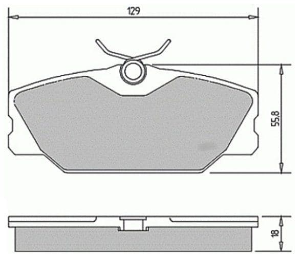 Piduriklotside komplekt eesmine Renault Laguna I, Megane I
