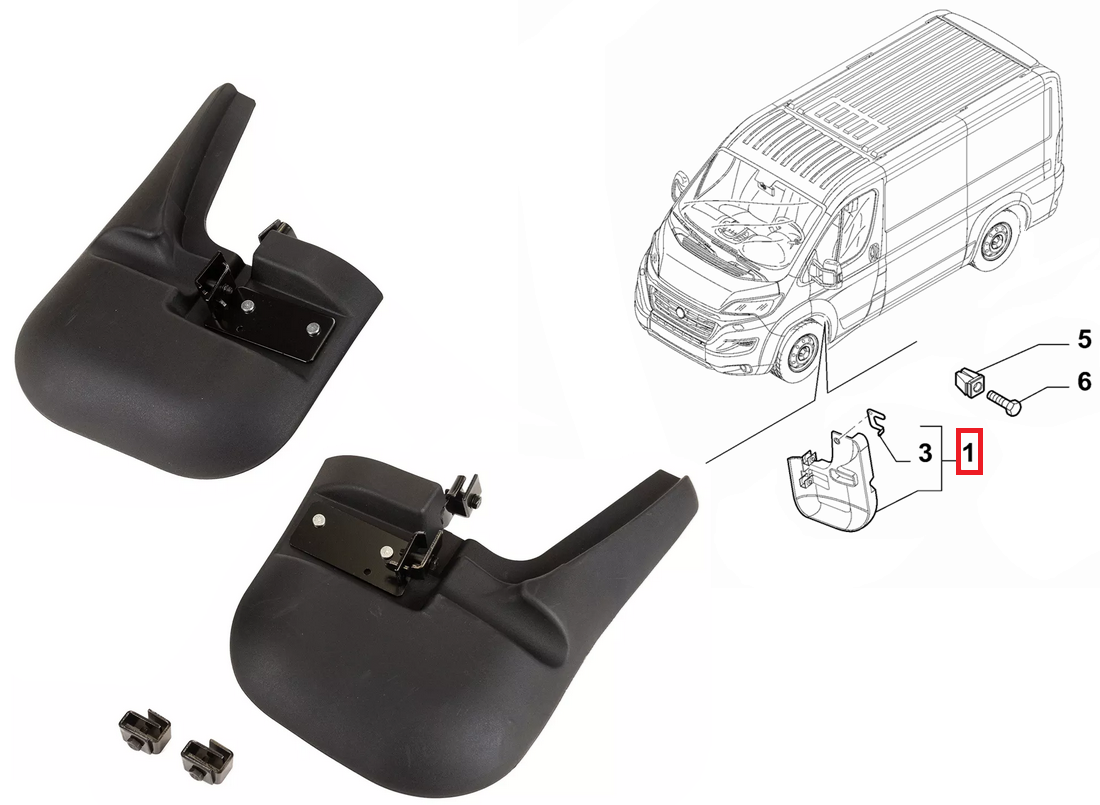 Porikummid eesmised Jumper/Boxer/Ducato 2006- 15/16" Light