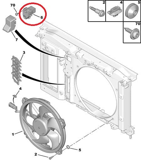 Jahutusventilaatori juhtplokk Citroen C4/C4 Picasso/Berlingo, Peugeot Partner/206/307