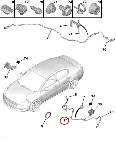 ABS andur eesmine OEM Peugeot 508/5008