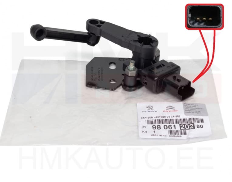 Kõrgusandur tagasillale OEM Citroen / Peugeot >>9826684080 + pistik 9830361980