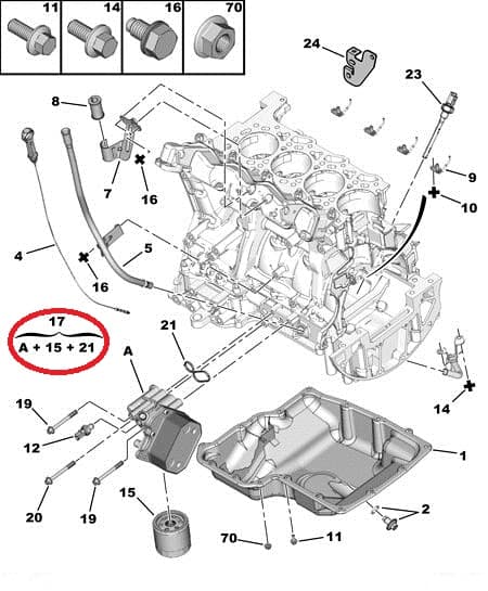 Õlijahuti koos filtriga OEM Jumper/Boxer/Ducato/Transit 2,2HDI 2006-