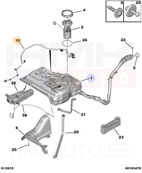 NOx/DPF andurite juhtmestik OEM Citroen Berlingo/Peugeot Partner 1,6HDI