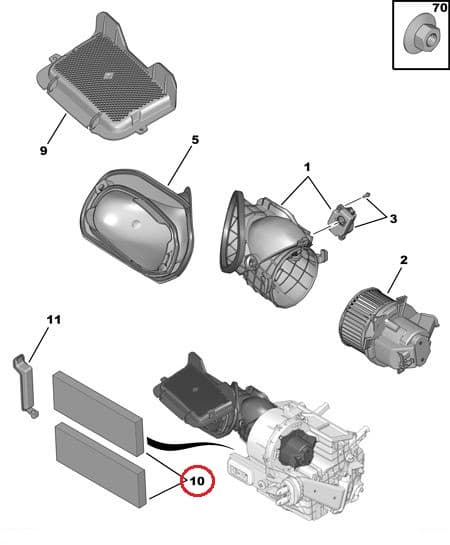 Salongiõhu filter OEM Citroen C-Elysee/Peugeot 301