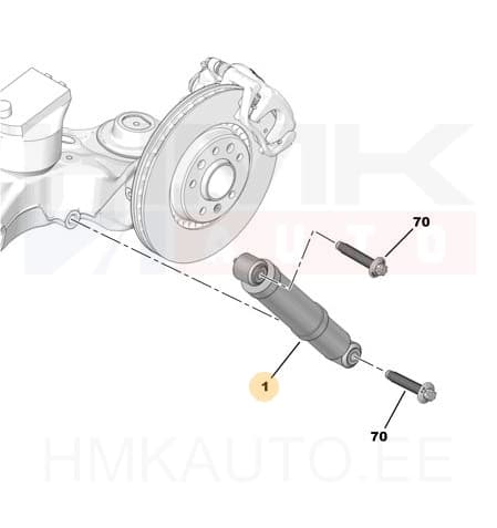 Amortisaator tagumine OEM Jumpy/Expert 2016-