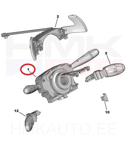 Roolisamba lülitiplokk OEM Partner/Berlingo 08-