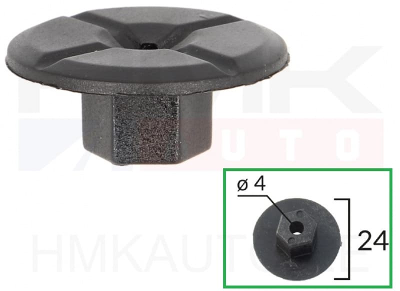 Logari kinnitusmutter (plast) PSA/BMW (1tk.)