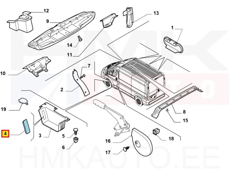 Astmelaua ava kate OEM Jumper/Boxer/Ducato 2014-