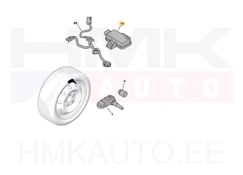 Rehvirõhuandurite juhtplokk Jumper/Boxer/Ducato 2014-